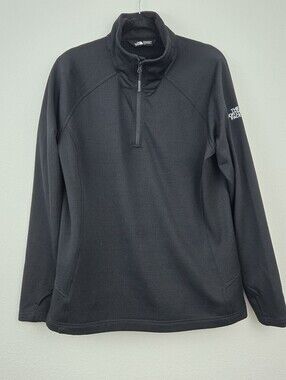 Black The North Face Quarter Zip Long Sleeve Pullover